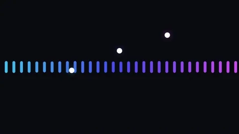 Digital Audio Visualizer Showing Sound Frequency Waves Against Black Stock Footage 339925463
