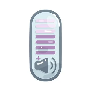 Digital audio volume control Stock Illustration