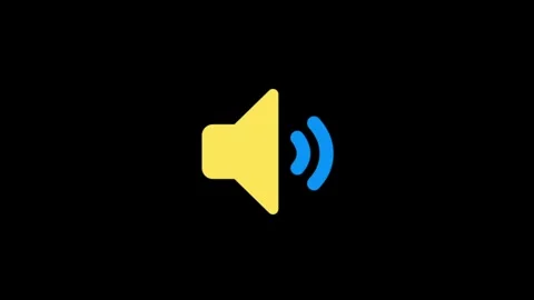 Digital Audio Volume Icon on a Black Background with Blue Wave Graphics 動画素材 341917829