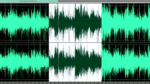 Digital audio. Wave form sound, visualization. Listening. Selection Stock Footage 152758963