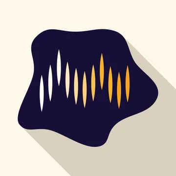 Digital audio wave showing increasing sound volume in flat design Stock Illustration