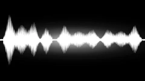 Digital Audio Waveform on Black Background Stock Illustration