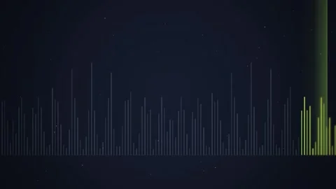 Digital Audio Waveform Equalizer Display, Sound Visualizer, Music Spectrum .. Stock Footage 348421299