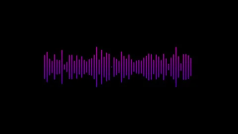 Digital audio waveform featuring gradient color sound waves design Stock Footage 309166609