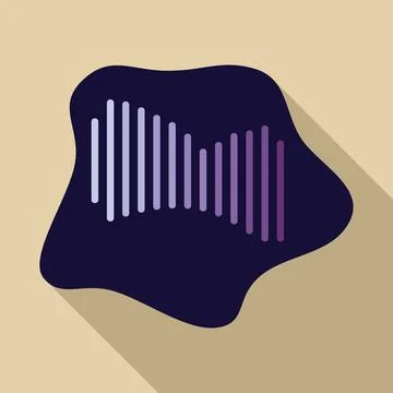 Digital audio waveform showing sound frequencies on dark blob Stock Illustration
