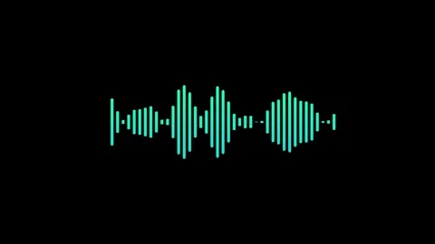 Digital audio waveform spectrum, Sound analyzer glow Animation Stock Footage 320624074