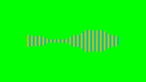 A digital audio waveform visualization centered on a vibrant green background Stock Footage 340903423