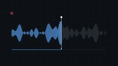 Digital Audio Waveform Visualization - Sound Editing and Music Production C.. Stock Footage 347561701