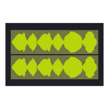 Digital audio workstation displaying identical audio waveforms Stockillustratie