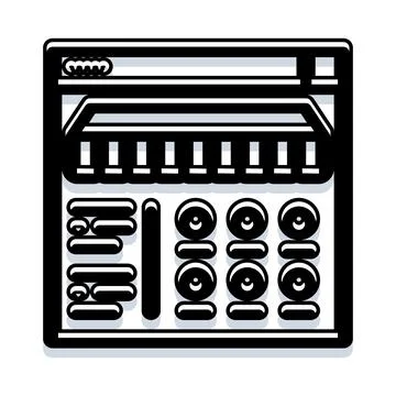 Digital audio workstation interface creating music recording sounds Stock Illustration