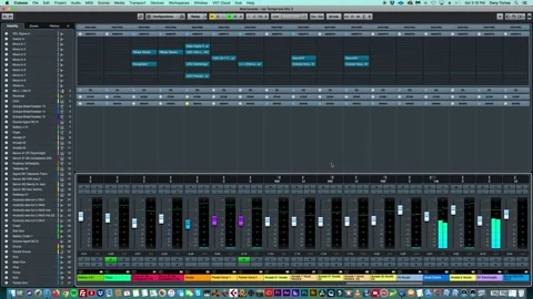 Digital Audio Workstation mixer Stock Footage 247388867