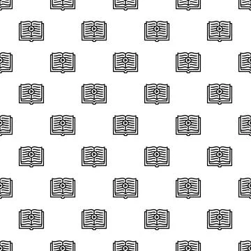 Digital audiobook and e learning seamless pattern background Ilustração Stock