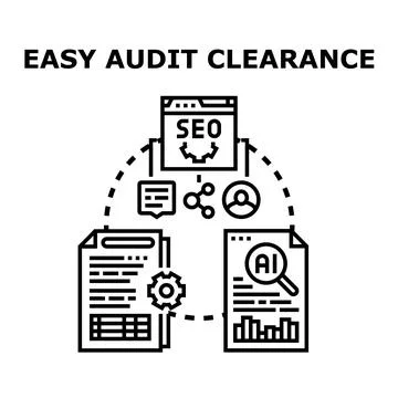 Digital audit clearance process for data analysis Stock Illustration