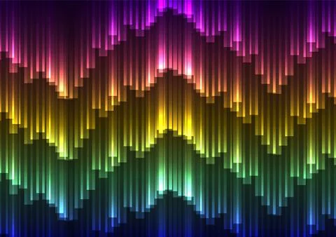Digital aurora abstract background Stock Illustration