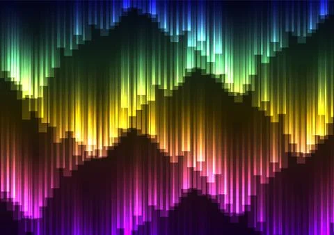 Digital aurora abstract background Stock Illustration