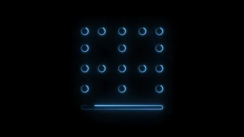 Digital authentication glowing pattern and loading bar animation on dark ba.. Stock Footage 314544038