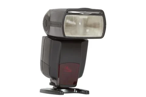 Digital auto flash, isolated on white  background, with clipping path Stock Photos