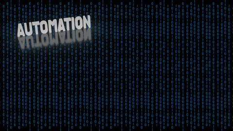 Digital Automation Binary Data Concept 3d rendering.. Illustrazione stock