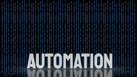 Digital Automation Binary Data Concept 3d rendering.. 库存照片