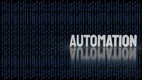 Digital Automation Binary Data Concept 3d rendering.. 库存照片