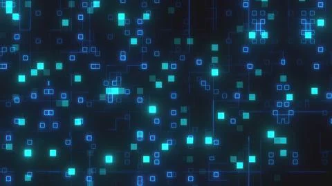 Digital backdrop with blocks and lines Stock Illustration
