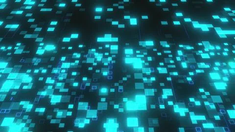 Digital backdrop with blocks and lines Stock Illustration