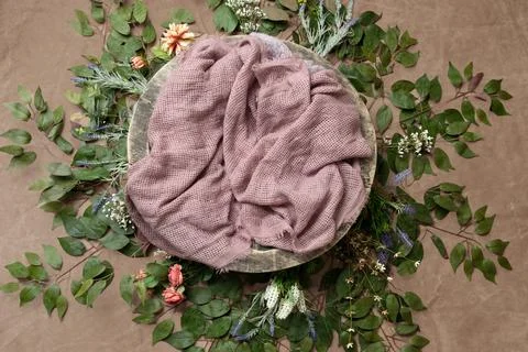 Digital backdrop or background for newborn baby photography, newborn photo setup Stock Photos