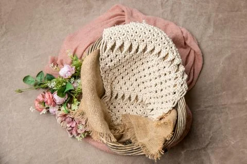 Digital backdrop or background for newborn baby photography, newborn photo setup Stock Photos