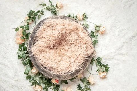 Digital backdrop or background for newborn baby photography, newborn photo setup Foto stock