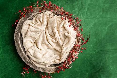 Digital backdrop or background for newborn baby photography, newborn photo setup Stock Photos