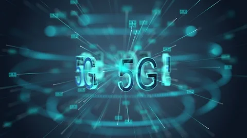 Digital background 5G technology network graphic animation. Stock Footage 111041347