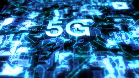 A digital background with 5g written on it. the concept of technology and com Video stock 168570688