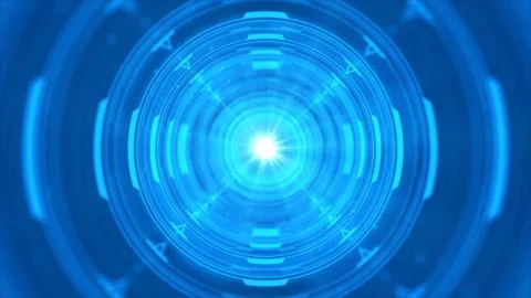 Digital background abstract circle blue graphic 3D. Stock Illustration