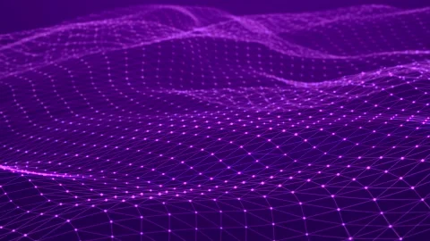 Digital background. Abstract wave with connected dots and lines. Stock Footage 155444390
