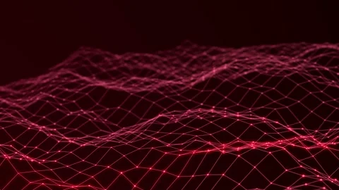 Digital background. Abstract wave with connected dots and lines. Stock Footage 156541972