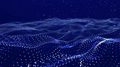 Digital background. Abstract wave with connected dots and lines. Stock Footage 156872563