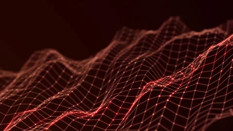 Digital background. Abstract wave with connected dots and lines. Stock Footage 157263378