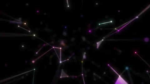 Digital background and digital neon bright lines. Futuristic information 動画素材 116767027
