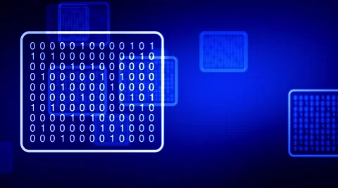 Digital background animation in blue Video stock 50213668
