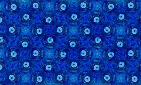 Digital background art of blue evil eye pattern Illustrazione stock