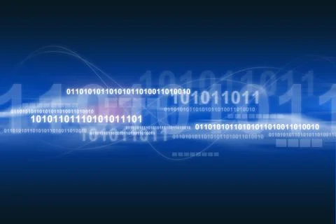 Digital background with binary codes Illustrazione stock