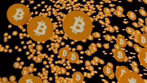 Digital background with with bitcoin tether ethereum. technology business Stock Footage 336443785