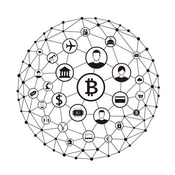 Digital background of Blockchain or Internet, vector illustration Stockillustratie