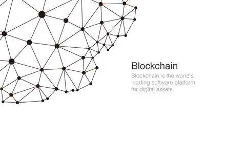 Digital background of Blockchain or Science, vector illustration Stock Illustration