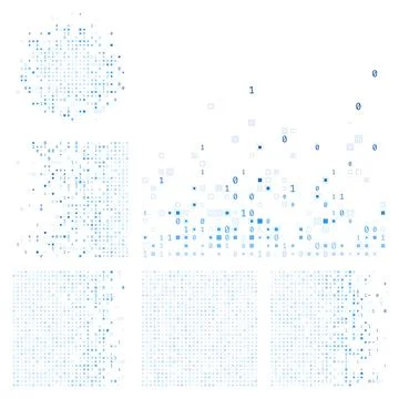 Digital background. Blue color theme backgrounds. Gradiented geometric patt.. Illustrazione stock