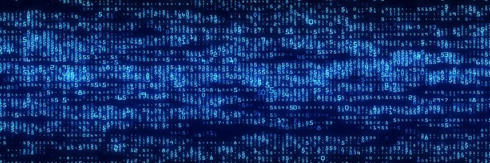 Digital background blue matrix. Coding or hacking concept. Abstract data co.. 스톡 일러스트