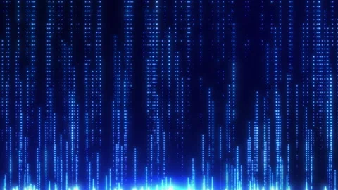 Digital background with a bright stream of particles. Big data flow Stock Footage 251802364