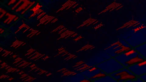 Digital background with code information and numbers flowing diagonally turned Stock Footage 142734407