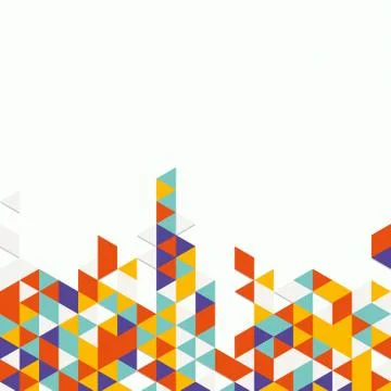 Digital background of different color chaotic elements Illustrazione stock