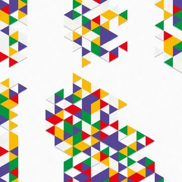 Digital background of different color chaotic elements Illustrazione stock